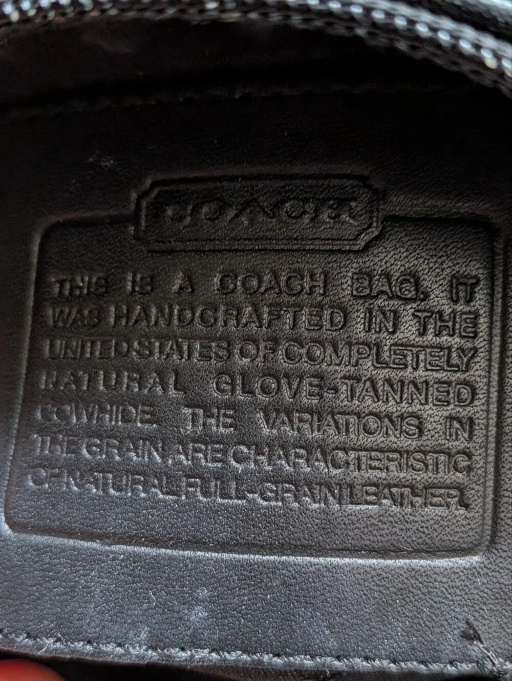 Coach vintage USA Black Leather Dome Cosmetic Case
